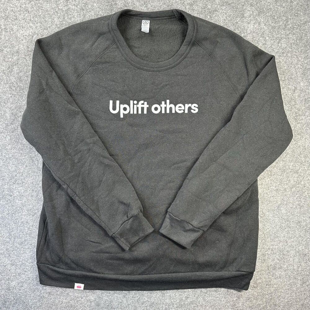 Alternative Apparel Sweatshirt Mens 2XL Black Uplift Others Lyft Crewneck Fleece